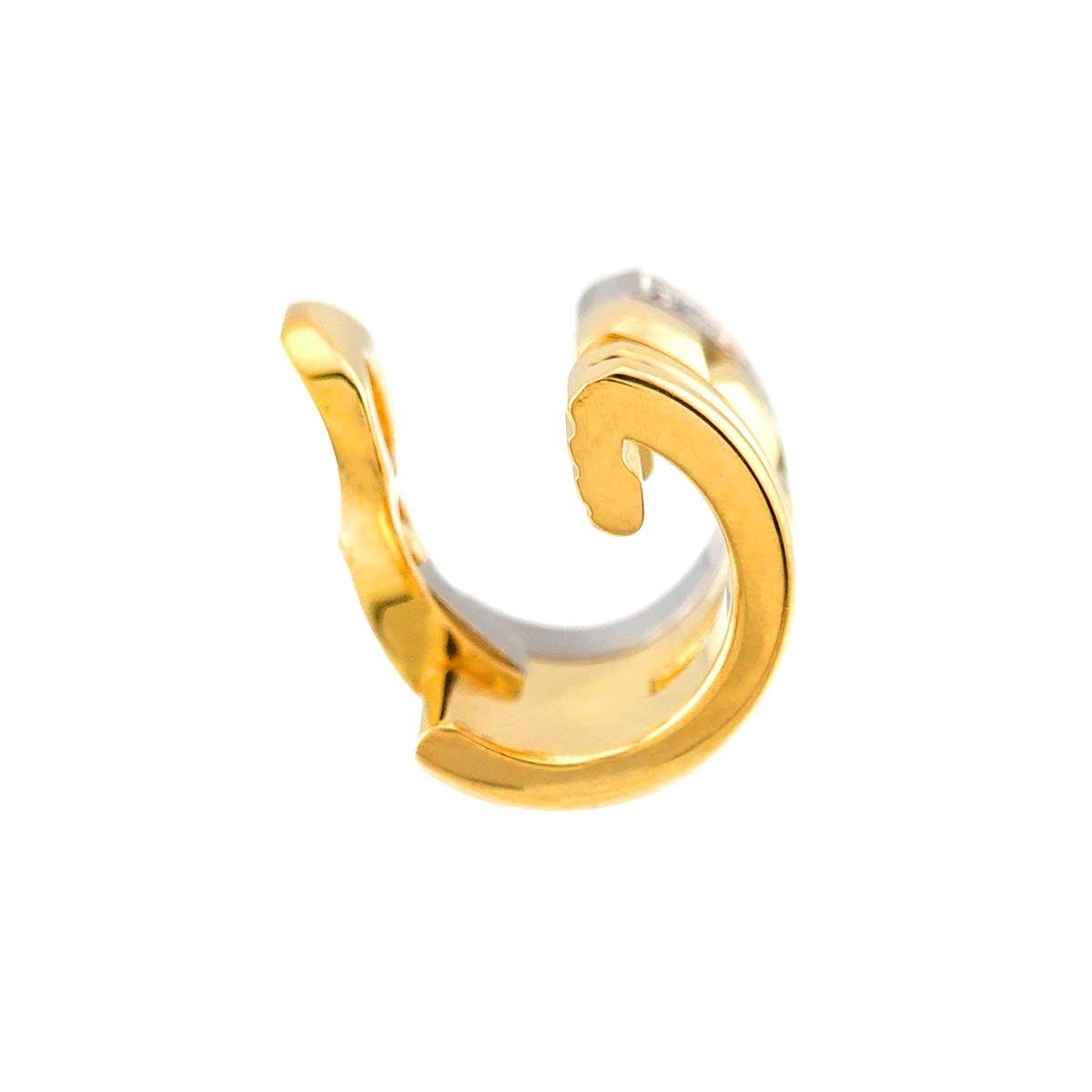 ブシュロン BOUCHERON キャトル ラディアント オープンロー ダイヤ イヤリング K18 YG WG 750 片方のみ QUATRE RADIANT 証明書 90317795