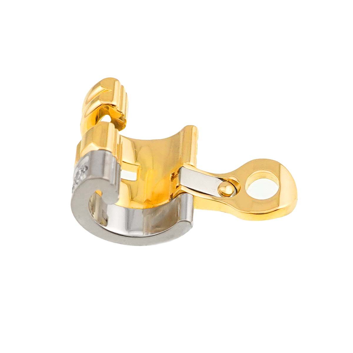 ブシュロン BOUCHERON キャトル ラディアント オープンロー ダイヤ イヤリング K18 YG WG 750 片方のみ QUATRE RADIANT 証明書 90317795
