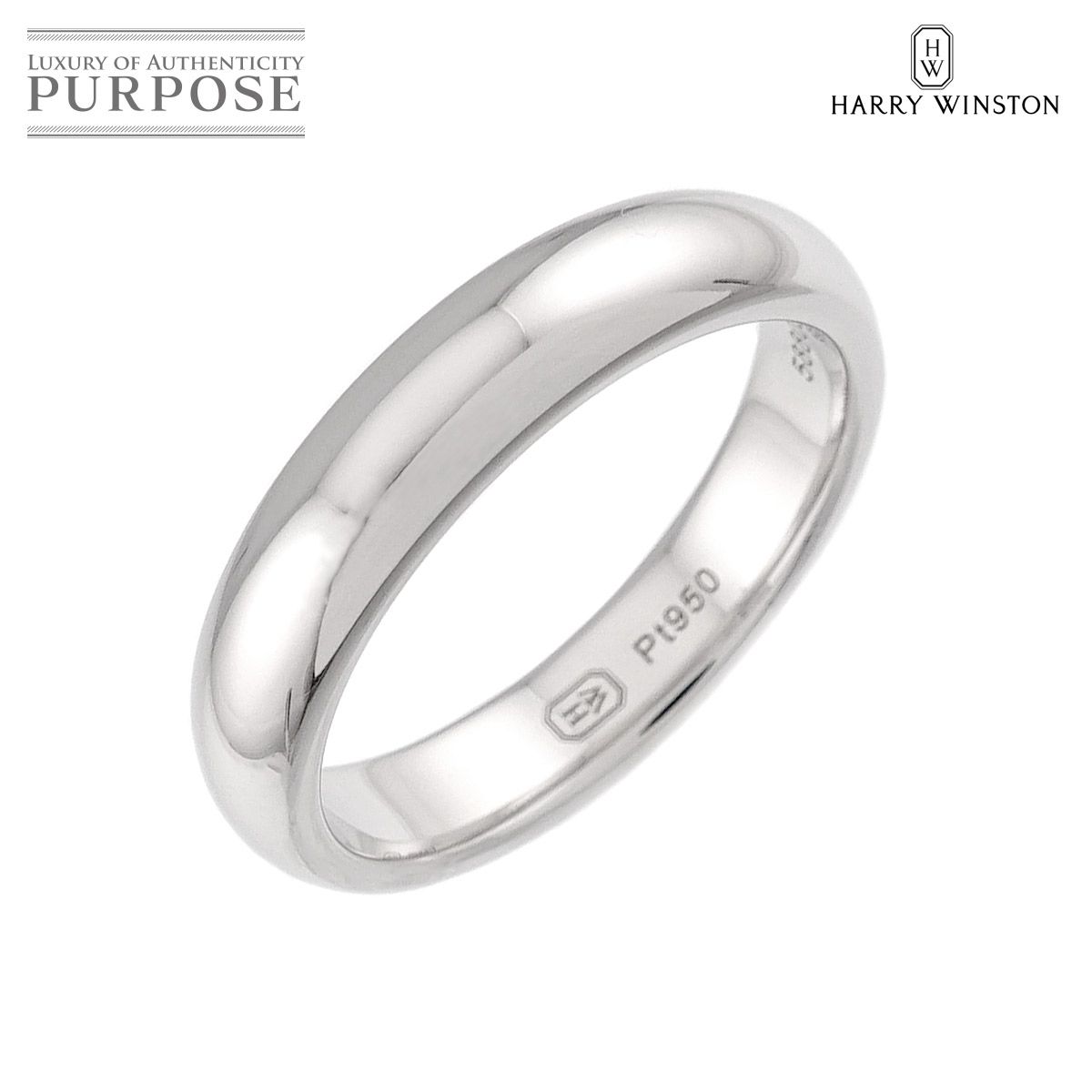 ハリーウィンストン HARRY WINSTON 12.5号 バンド リング Pt プラチナ 指輪 Ring 90323426