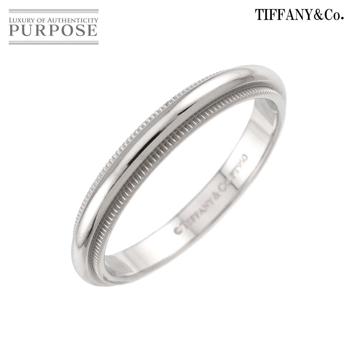 ミルグレイン 3mm 16号 Tiffany & Co. プラチナ 刻印有 ティファニー TIFFANY&Co. ミルグレイン 16号 リング 幅3mm Pt