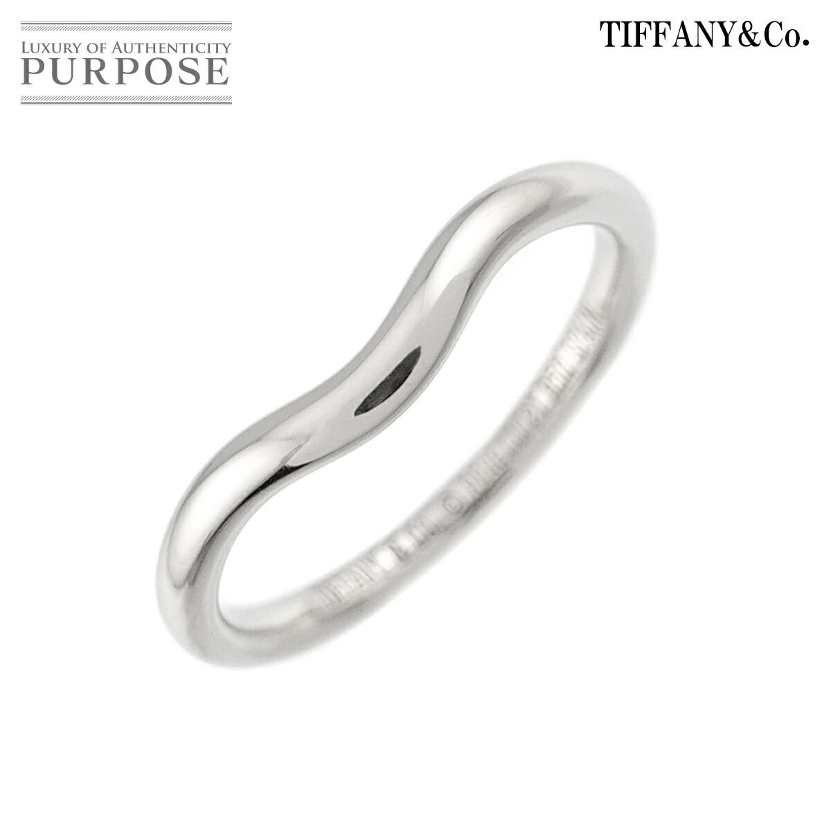 ティファニー TIFFANY&Co. カーブド バンド 11号 リング Pt プラチナ 指輪 Curved Band Ring 90323526