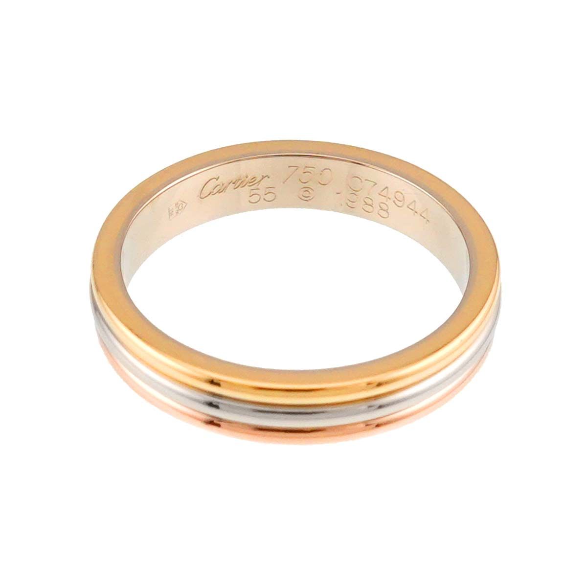 カルティエ Cartier ヴァンドーム #55 リング K18 YG WG PG スリー 