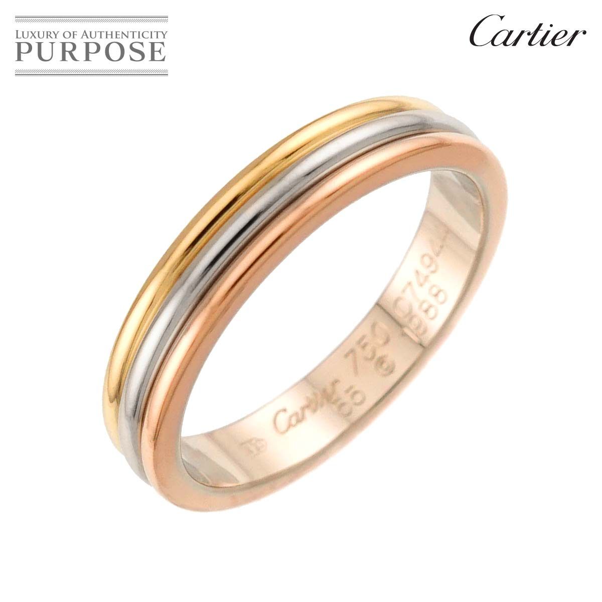 カルティエ Cartier ヴァンドーム #55 リング K18 YG WG PG スリーゴールド 3カラー 750 指輪 Vendome Ring 90323544