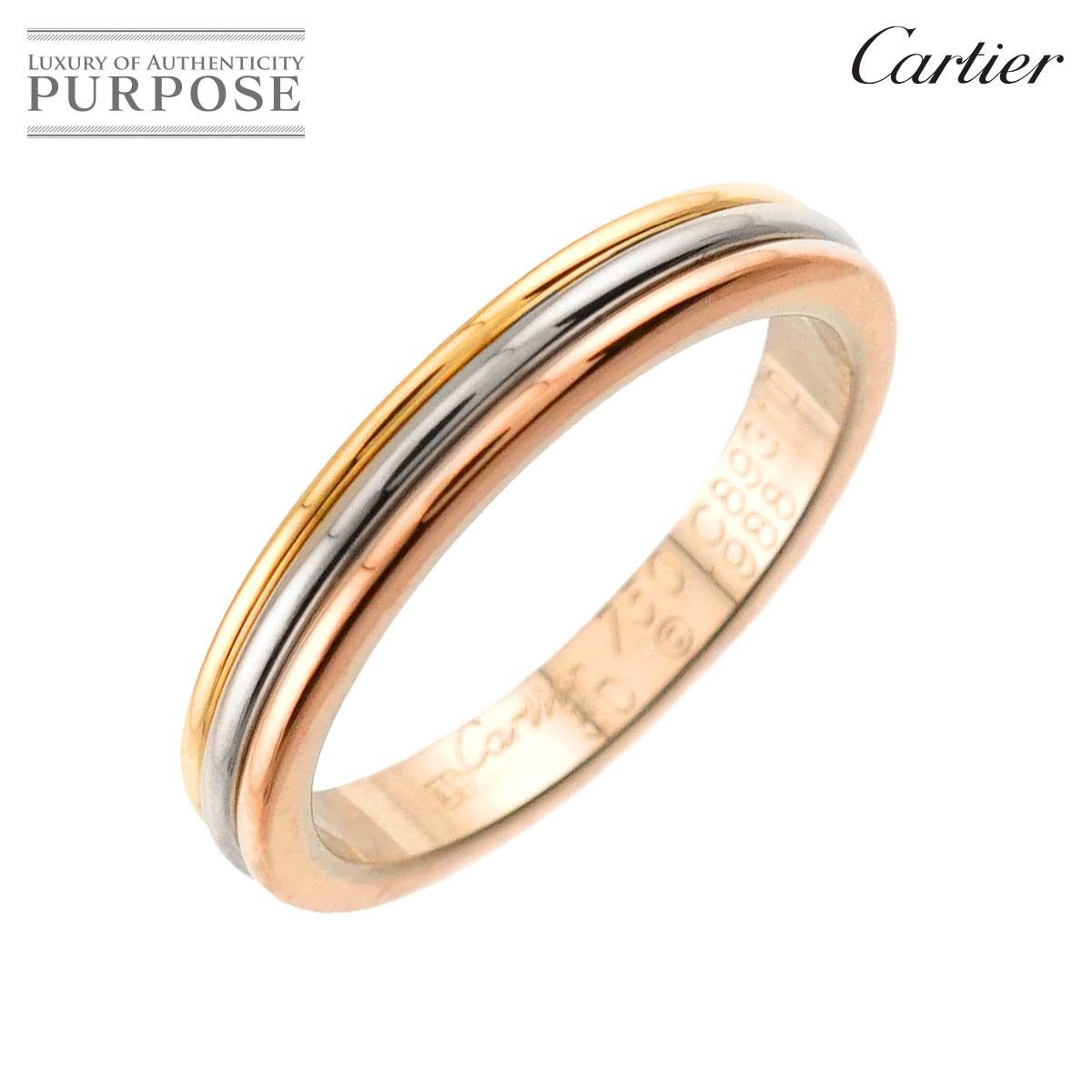 カルティエ Cartier ヴァンドーム #50 リング K18 YG WG PG スリー
