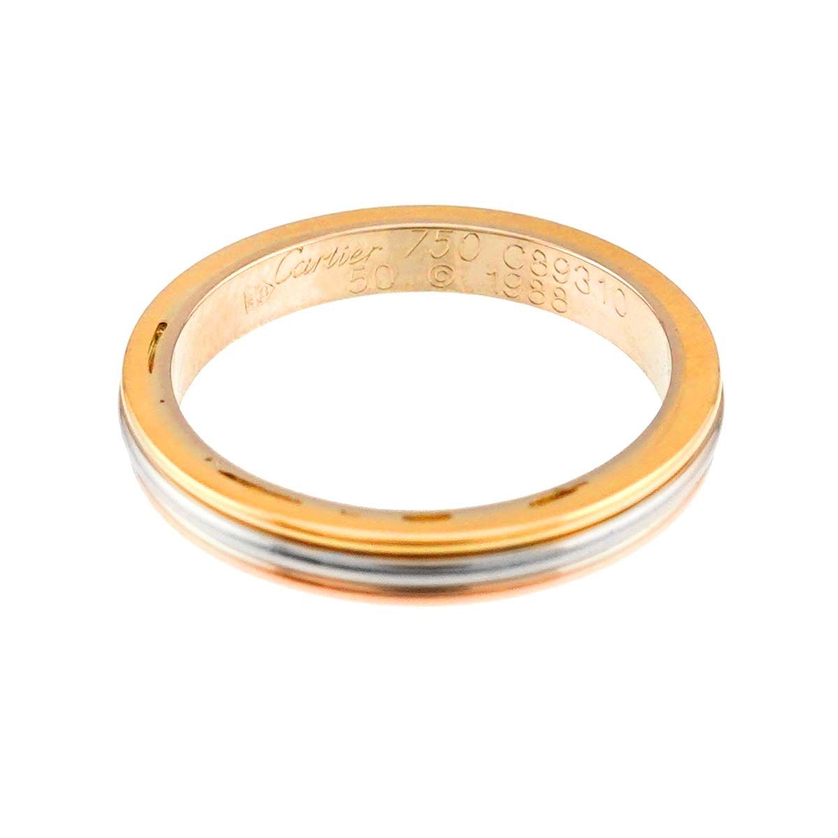 カルティエ Cartier ヴァンドーム #50 リング K18 YG WG PG スリー