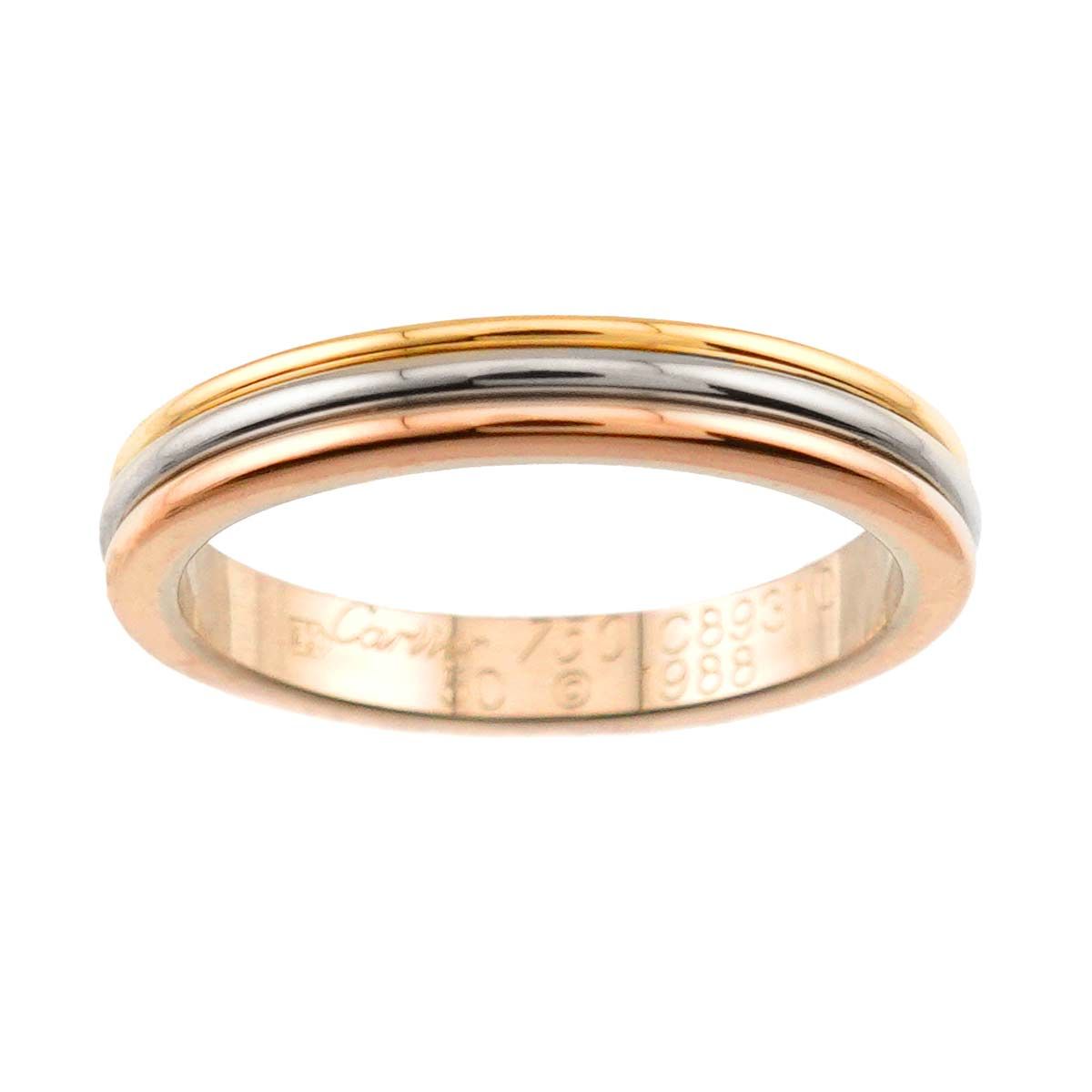 カルティエ Cartier ヴァンドーム #50 リング K18 YG WG PG スリー