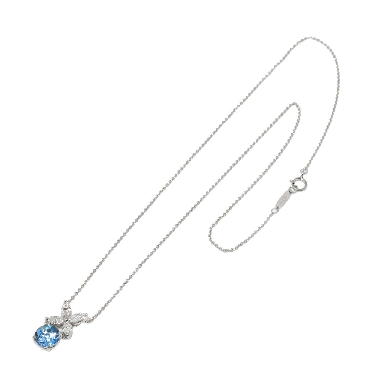 ティファニー TIFFANY&Co. ビクトリア アクアマリン ダイヤ ネックレス 