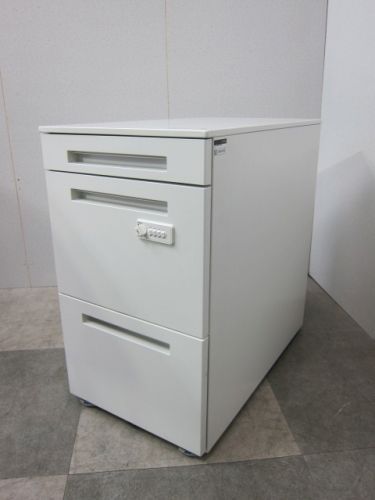 【アウトレット品】イトーキ CZRシリーズ ダイヤル式3段インサイドワゴン CZR-047MRCSKBW9 ホワイト