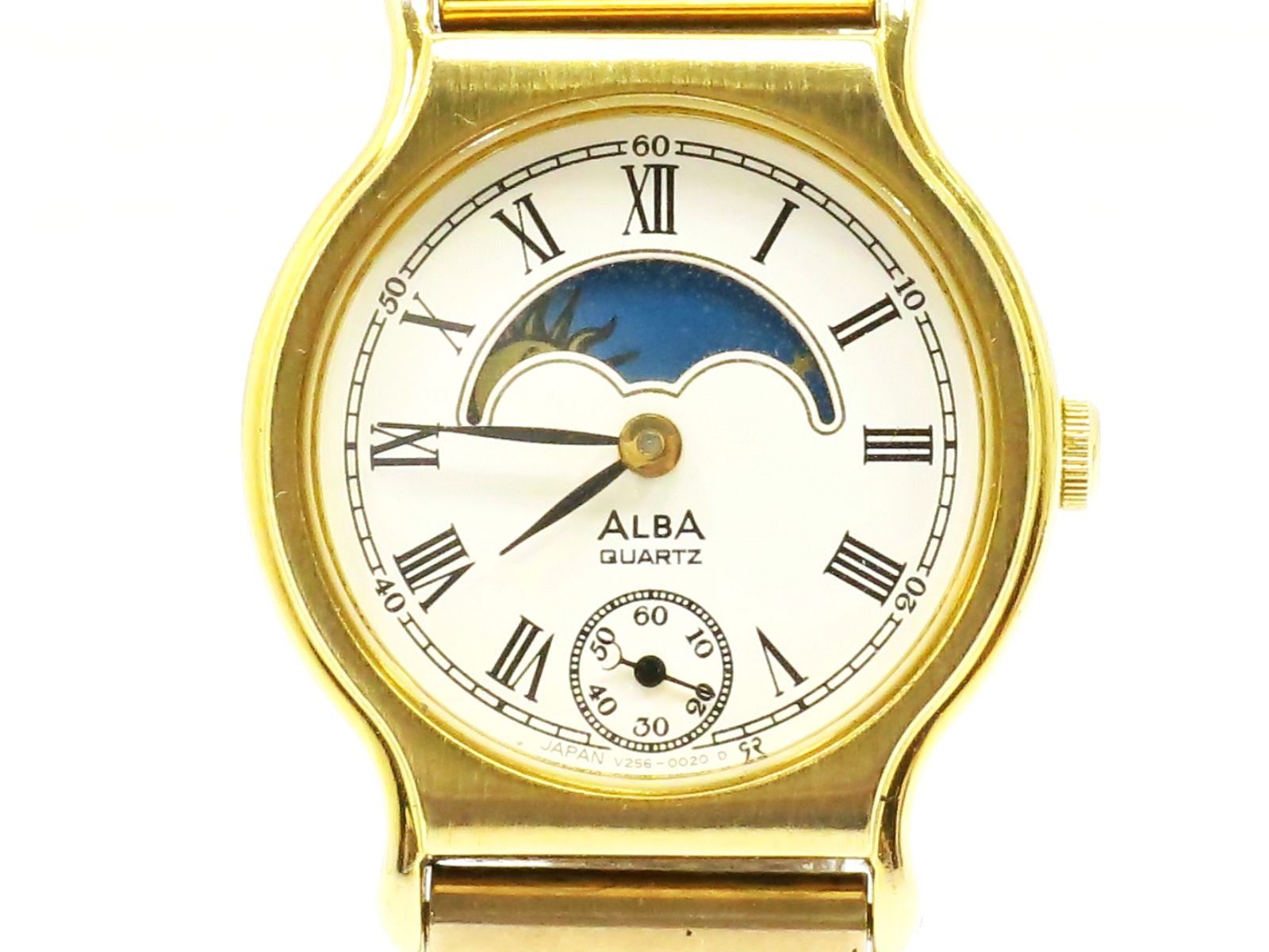 セイコー　アルバ　腕時計　レディースクオーツ　V256-0020　ムーンフェイズ　スモセコ　SEIKO　ALBA　18714906