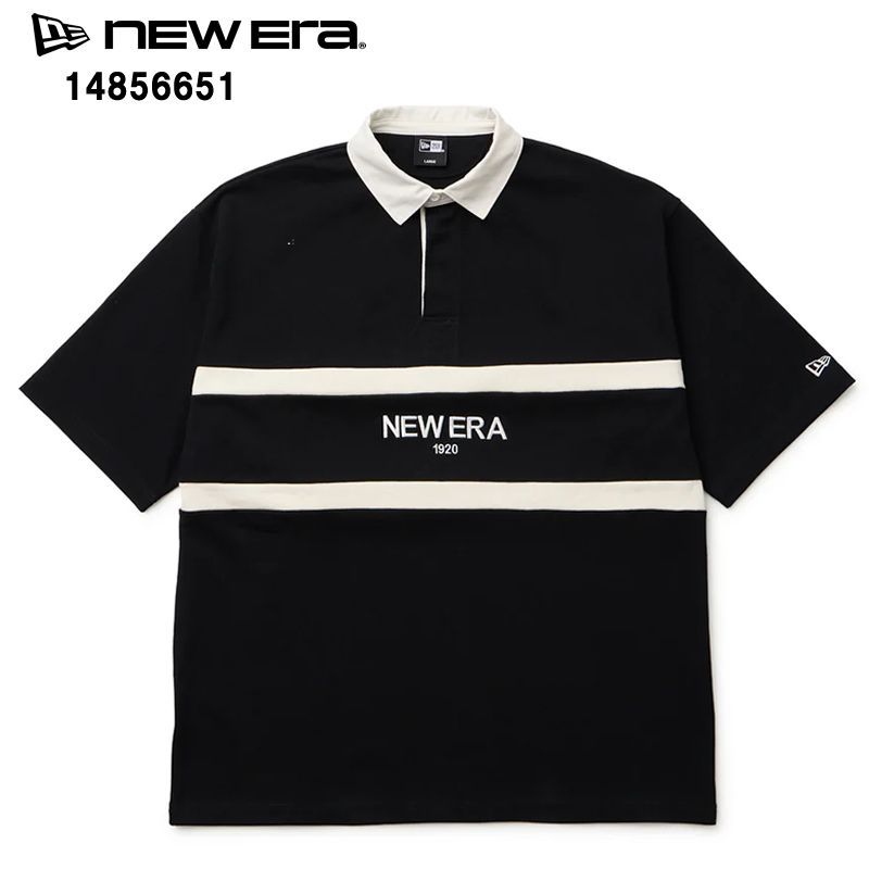 NEW ERA ニューエラ 14856651 半袖 オーバーサイズド ラグビーシャツ トップス ポロシャツ ヘビーウェイトコットン ニューエラ ビッグシルエット 1920 ロゴ ラガーシャツ 13oz スポーティー ショートスリーブ ユニセックス 新品】