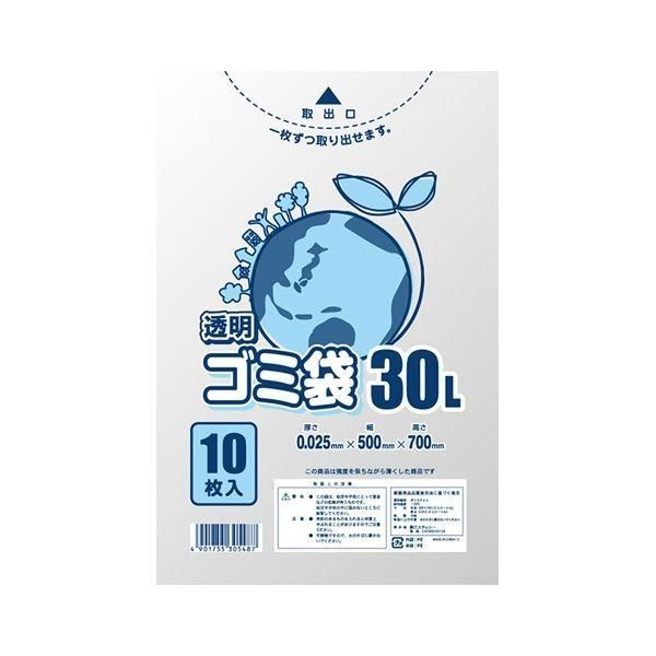 （まとめ） シモジマ LDポリ 025E 30L 透明 10枚入 〔×50セット〕