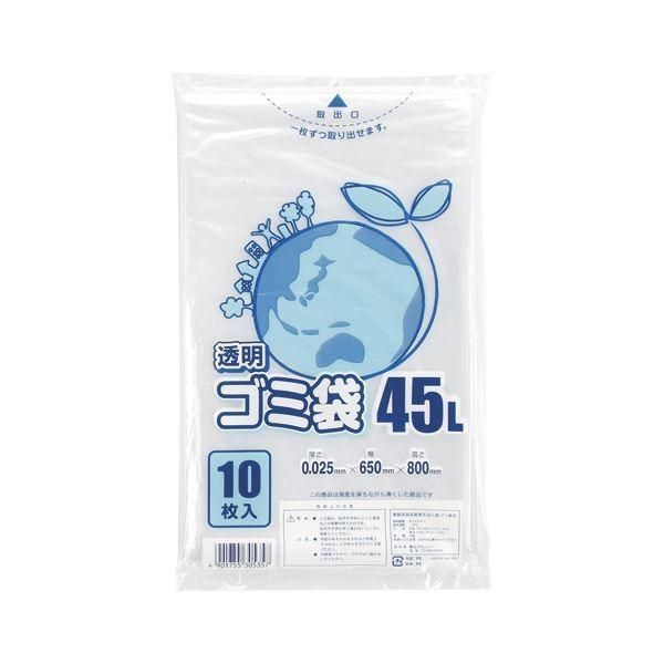 （まとめ） シモジマ LDポリ 025E 45L 透明 10枚入 〔×50セット〕