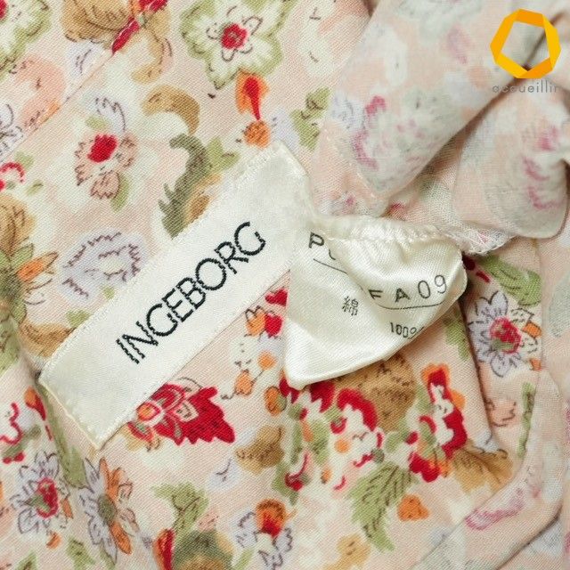 #snc インゲボルグ INGEBORG ワンピース ピンク 半袖 小花柄 ベルト付 レディース [1000049]