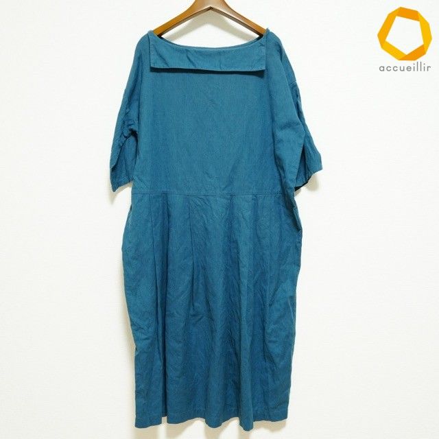 #snc フォグリネンワーク fog linen work ワンピース 青 半袖 レディース [988452]