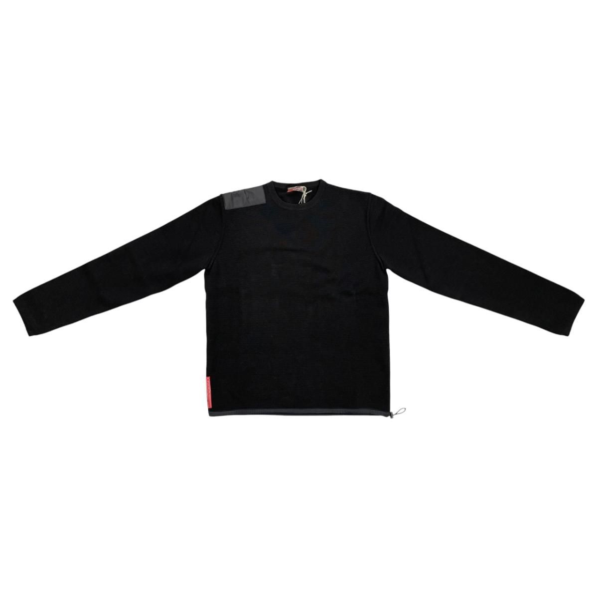 ☆プラダ スウェットシャツ ロゴタグ SMM32 48サイズ ウール ナイロン ブラック PRADA 35,295円