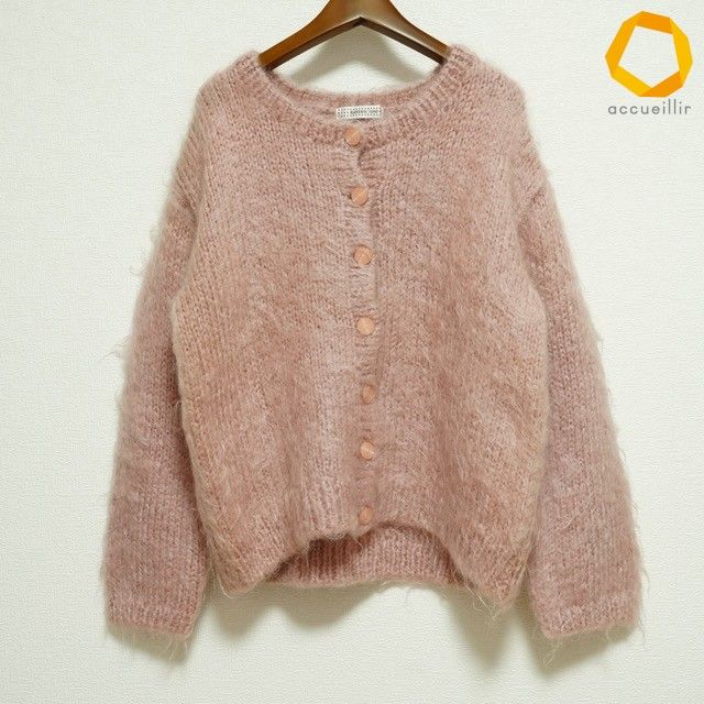#wnc カネコイサオ KANEKO ISAO カーディガン ピンク モヘア ニット レディース [997198]