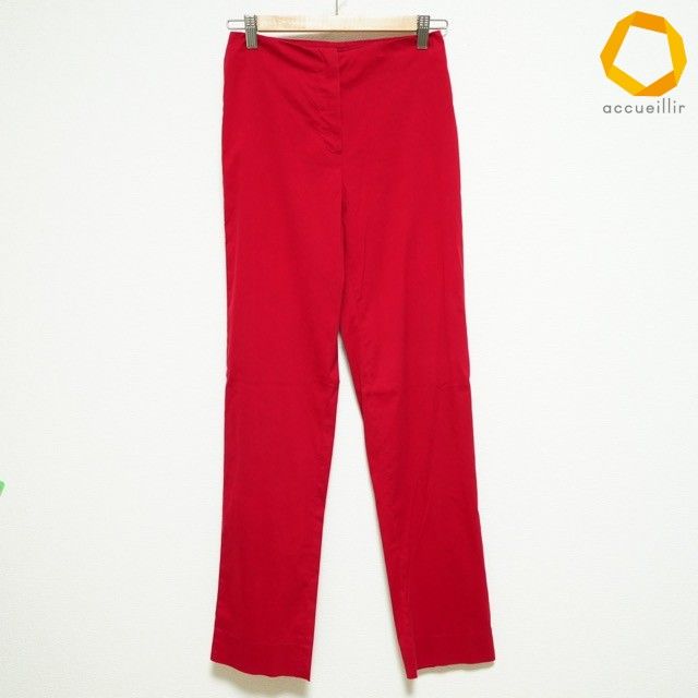 #anc プラダ PRADA パンツ 38 赤 スラックス イタリア製 レディース [998042]