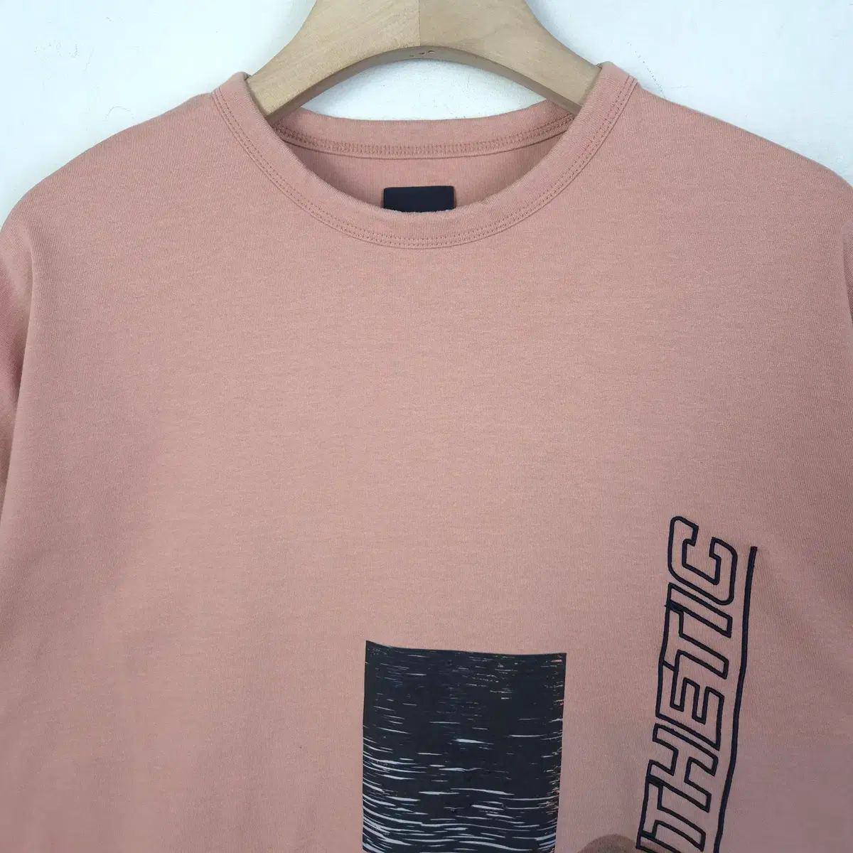 105 Juun.J ジュンジェイ ピンク グラフィック オーバーサイズ 半袖 Tシャツ