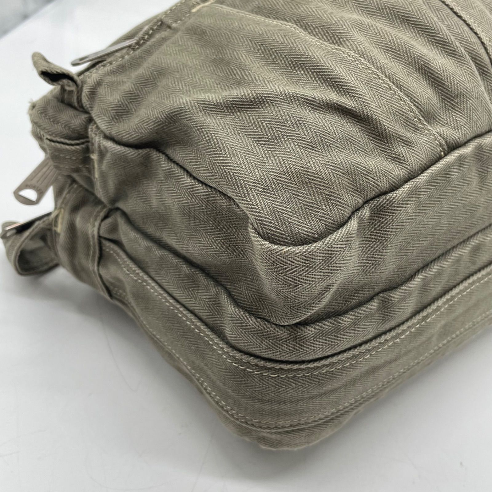 BN8902○PORTER ポーター ヘリンボーン ショルダーバッグ キャンバス 