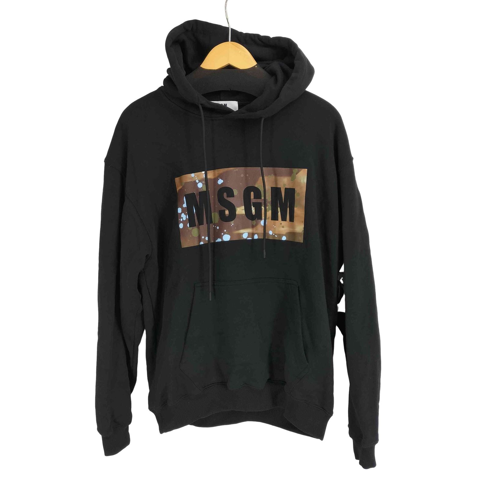エムエスジーエム MSGM ボックス ロゴプリント プルオーバーパーカー メンズ import：M