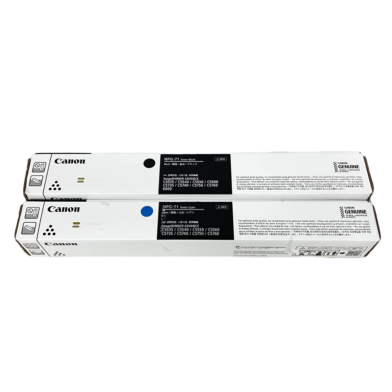 CANON NPG-71 ブラック シアン 純正トナーカートリッジ 2色セット 未使用K11270780