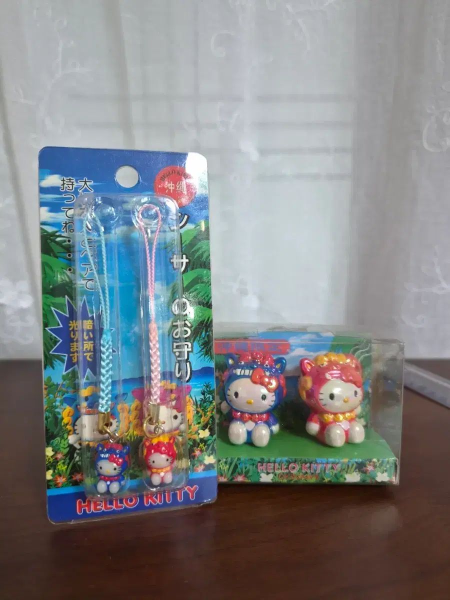00年 レトロキティー 沖縄 限定 ストラップ+シーサー フィギュア