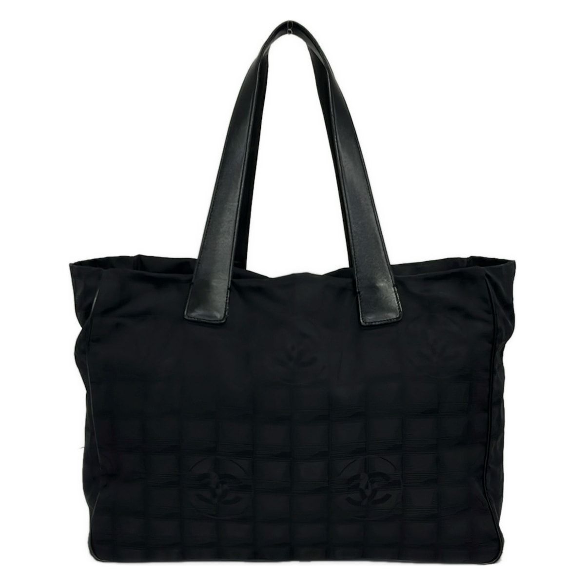 レディース CHANEL(シャネル) トートバッグ ニュートラベルライントートMM 黒 レザー