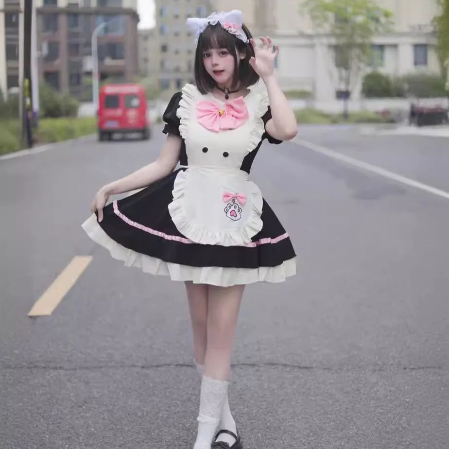 ハロウィン メイドコスプレ レディース メイド服 可愛い ロリータ 可愛い子 大きいサイズ コンカフェ 萌え メイド仮装 メイドコスチューム メイド メイドカフェ 喫茶店 イベント パーティー 学園祭 撮影 文化祭#hwohb