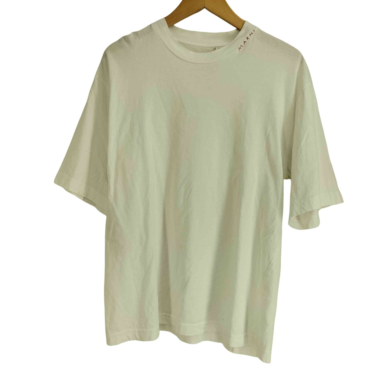 マルニ MARNI 24AW オーガニック ジャージーコットン製 クルーネック 半袖 Tシャツ メンズ EUR：44