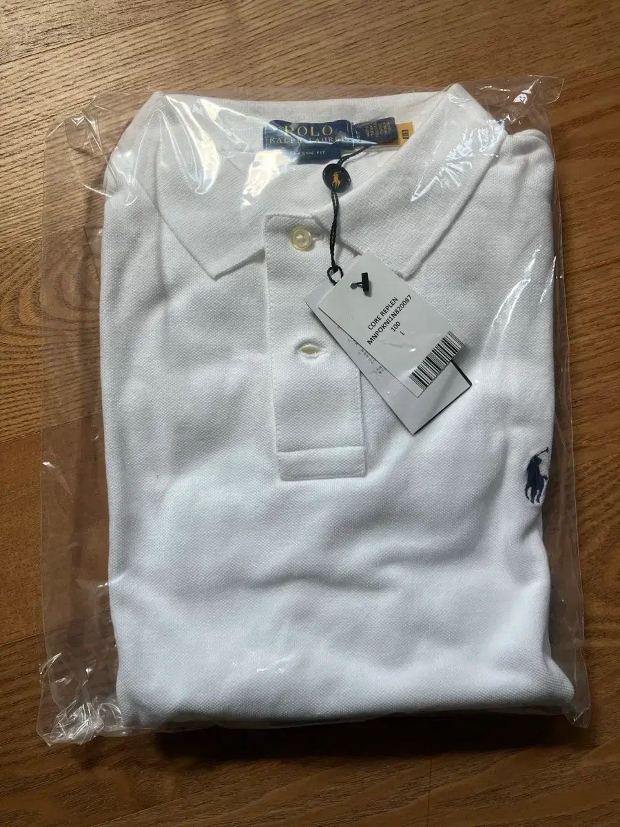 新品 ポロ ラルフローレン 白 PK半袖 L