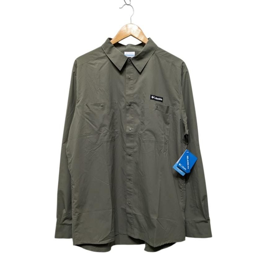 未使用品 Columbia コロンビア グレイシャルビスタロングスリーブシャツ XE2738 カーキ系 ポリエステル サイズLL 652013