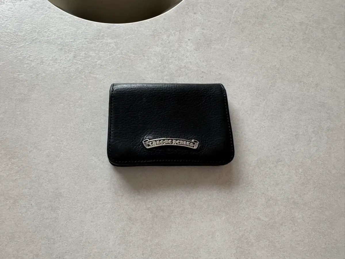 CHROME HEARTS クロムハーツ スクロールラベル カードケース ブラック
