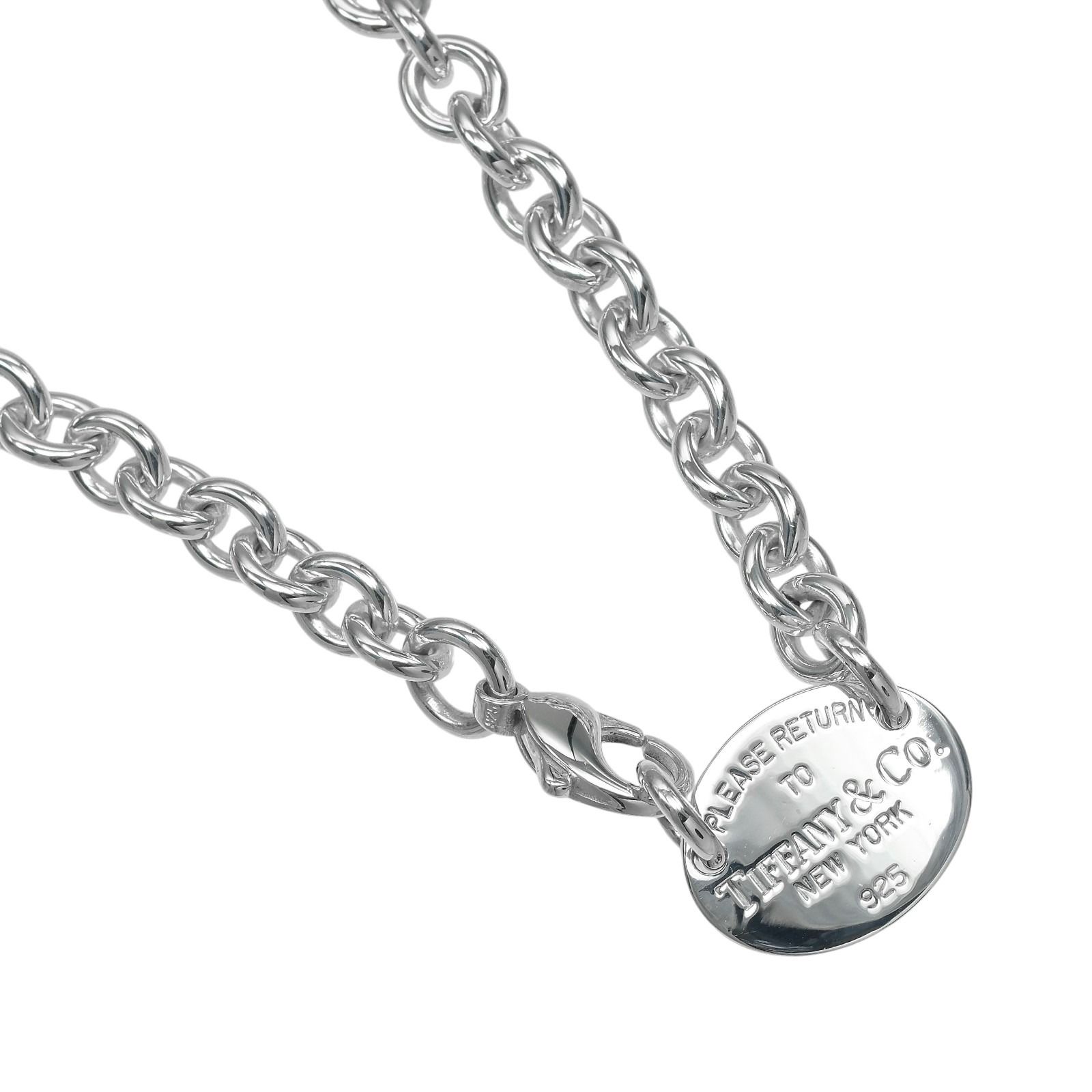【TIFFANY&Co.】ティファニー リターントゥ ティファニー オーバルタグ シルバー925 レディース 53.6g ネックレス