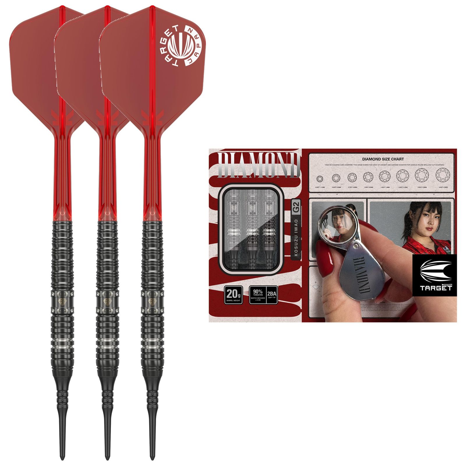 新品 TARGET（ターゲット）PRIME SERIES DIAMOND G2 MAX 90% 20G SOFT TIP（ダイヤモンド MAX ソフトティップダーツ）