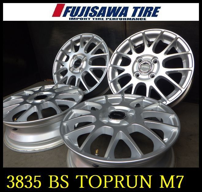【3835】J送料無料▲BS TOPRUN M7▲14x4.5J 4穴 100 +45▲4本 26103076