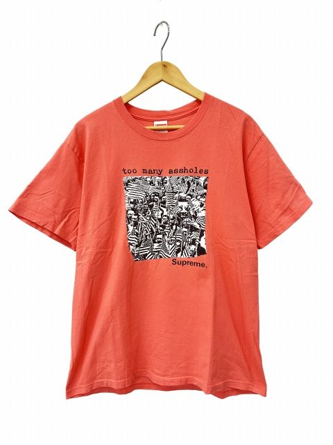 シュプリーム SUPREME 22SS Too Many Assholes Tee プリント 半袖 Ｔシャツ M ピンク ブランド古着ベクトル 中古☆AA★260520