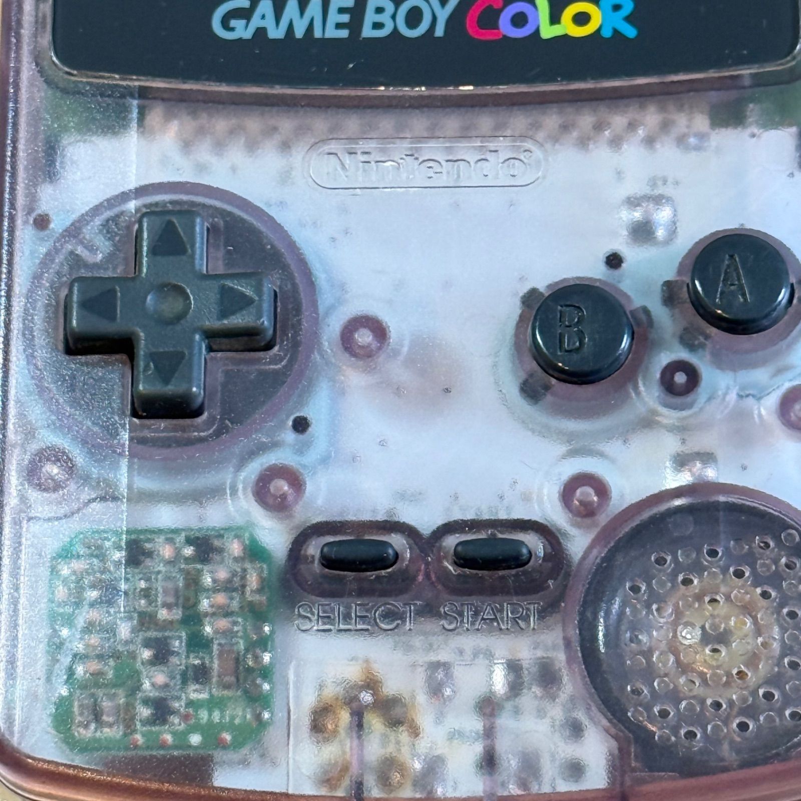 5-100【訳あり】ゲームボーイカラー クリアパープル 箱付き 完動品