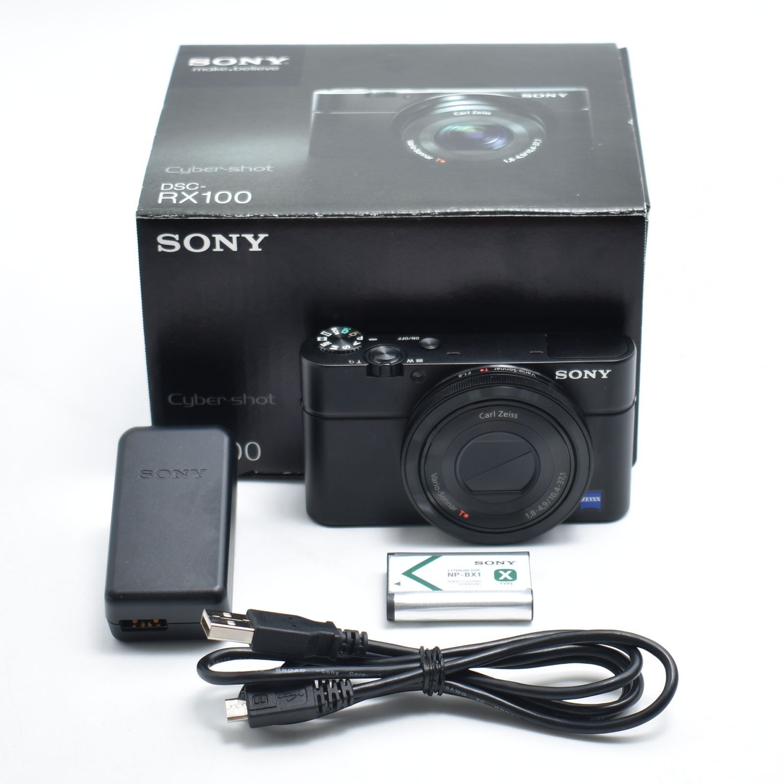 B#12383 SONY デジタルカメラ DSC-RX100 1.0型センサー F1.8レンズ搭載 ブラック Cyber-shot DSC-RX100