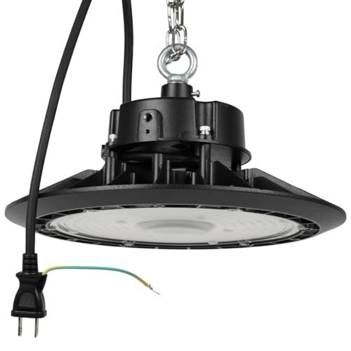 高天井LEDライト 200W IP65防水 防塵 5000K 昼白色 工場 倉庫 屋外 屋内対応 吊り下げ設置可 UHB73ts c52f65f1