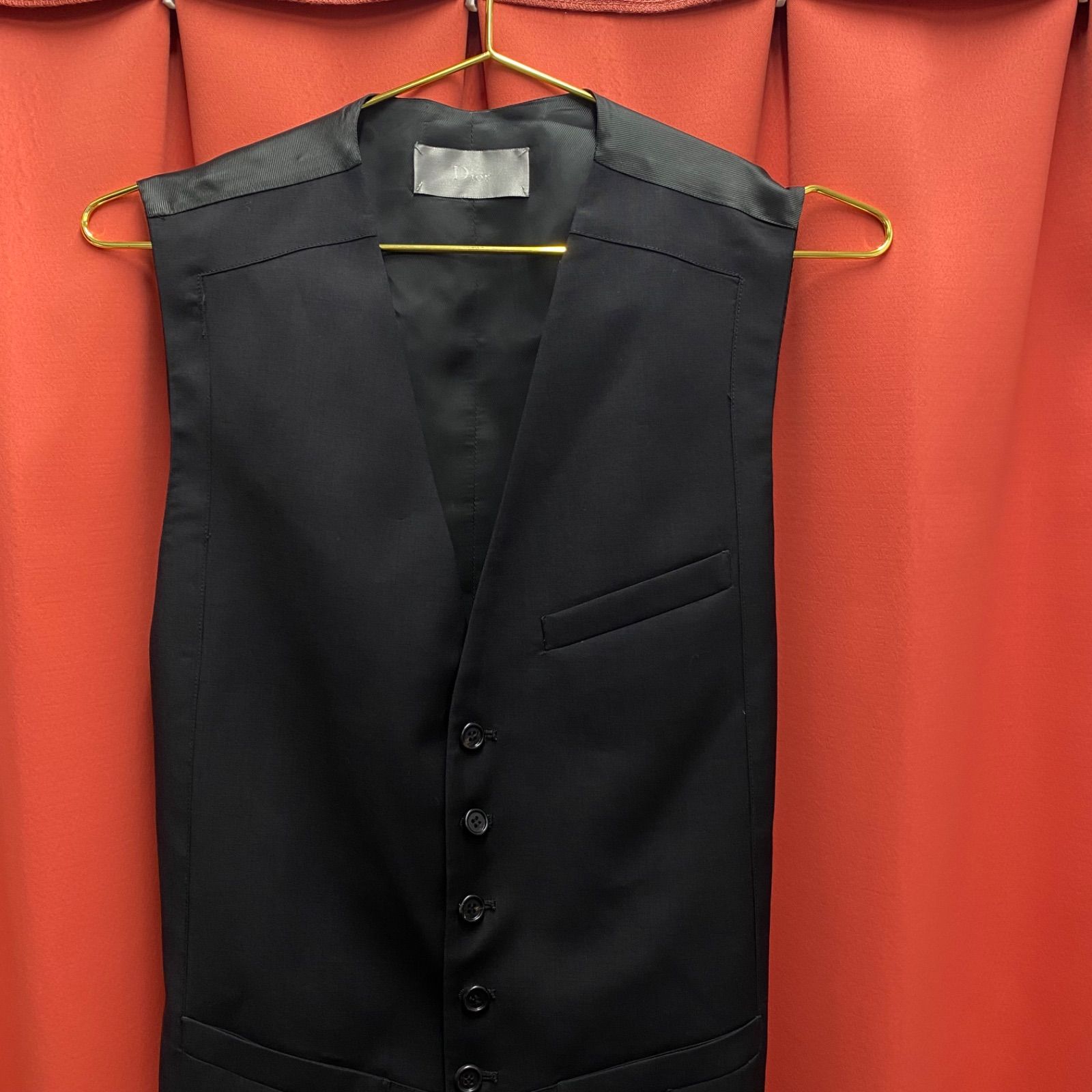 DIOR HOMME ディオールオム ベスト スーツ ブラック メンズ イタリア製 