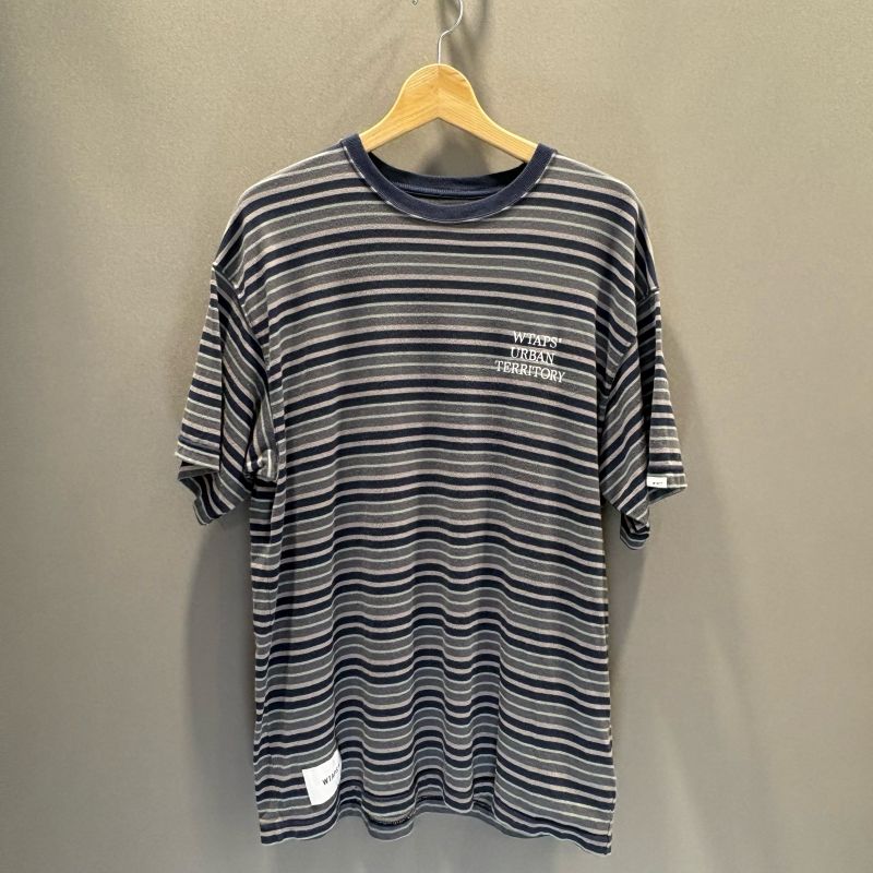 WTAPS ダブルタップス　23SS ボーダーTEE　ネイビー
