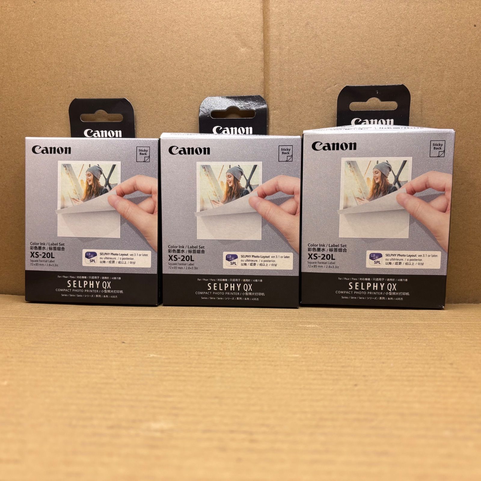 3個セット キヤノン Canon SELPHY SQUARE QX20/QX10用 カラーインク/ラベルセット XS-20L 製造日2026/01/19 2026/02/20 5,530円