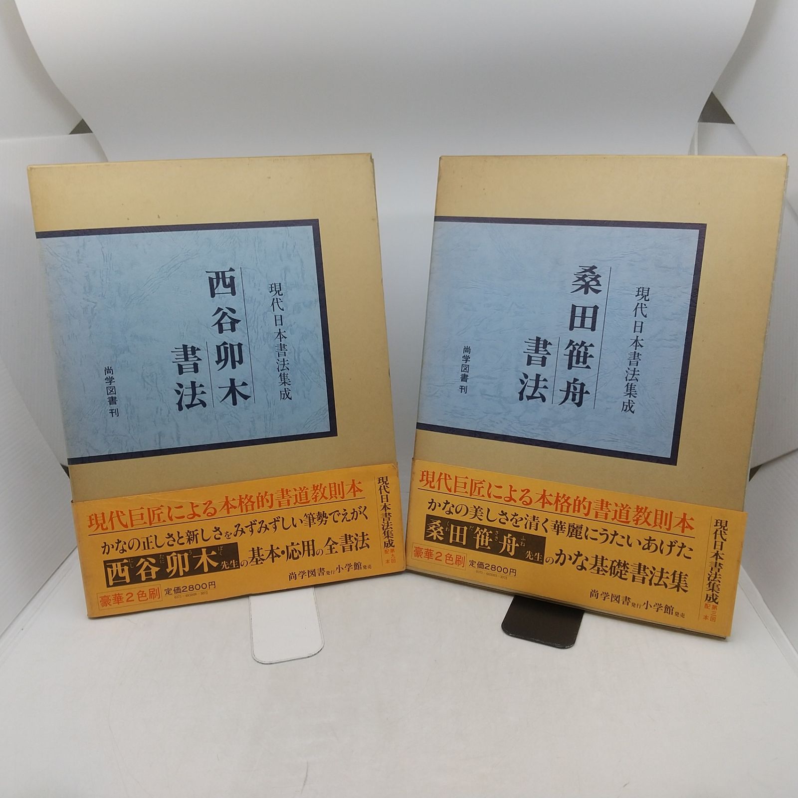 2冊】現代日本書法集成 西谷卯木書法・桑田笹舟書法 2冊セット 1977年