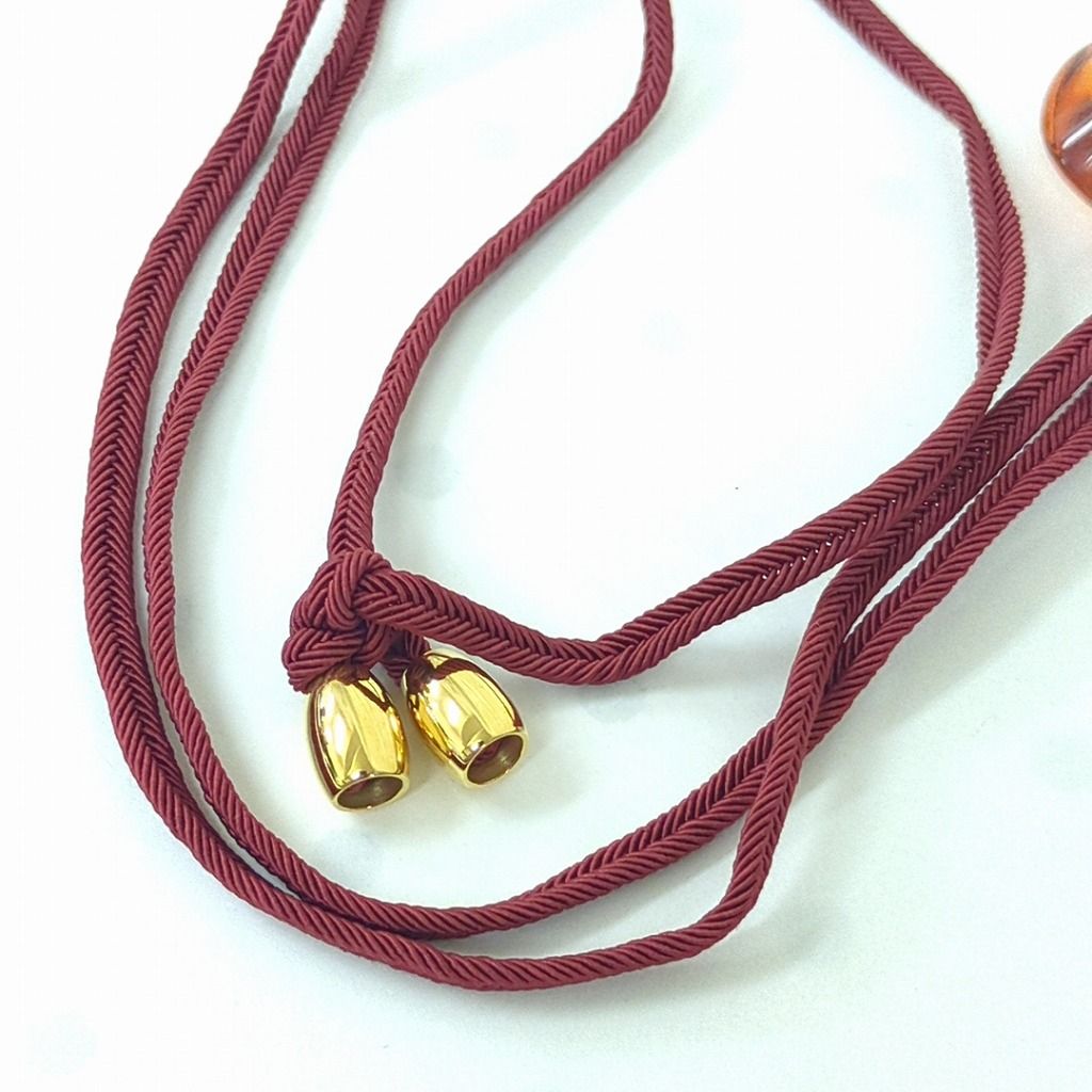 Baccarat バカラ ハート ネックレス チョーカー オレンジ ボルドー 