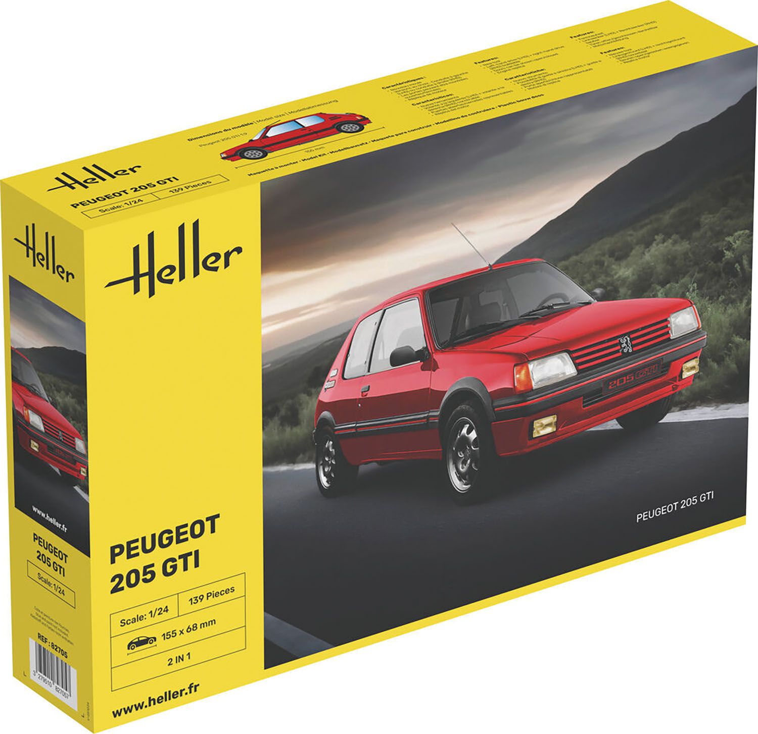 【エレール】エレール 1/24 プジョー 205 GTI（日本語対訳補足説明書付属） プラモデル HE82705J
