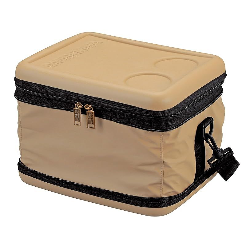 【新品】 キャプテンスタッグ(CAPTAIN STAG) 保冷バッグ クーラーバッグ 【容量12L/折り畳み収納可】 スーパーコールドクーラーバッグ ベージュ UE-616 製品サイズ:(約)幅300×奥行250×高さ225mm