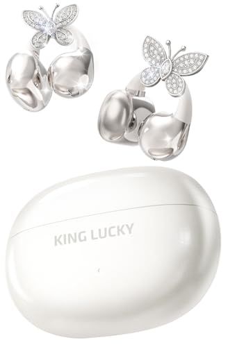 ☆新品☆king luckyイヤーカフ イヤホンbluetooth｜着脱可能バタフライイヤリングレディース【ワイヤレス オープン イヤー Bluetooth イヤホン/イヤーカフ/防水 IPX5 /マイク内蔵/急速充電/音漏れ抑制/ENC通話 4f8bbf32