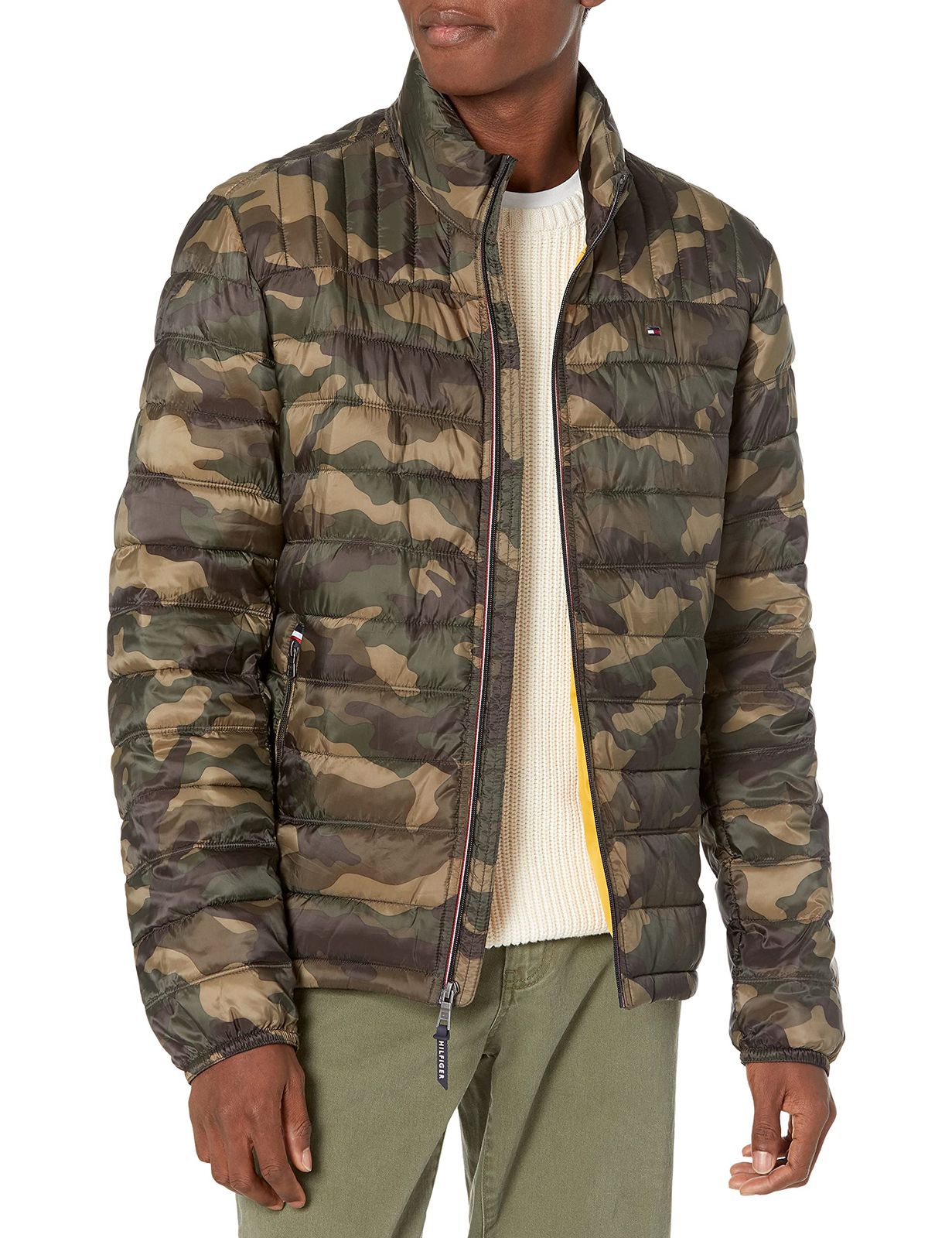 新品 [トミーヒルフィガー] パッファージャケット 中綿ジャケット メンズ WATER RESISTANT PUFFER JACKET 150AN796 CFG カモ Mサイズ