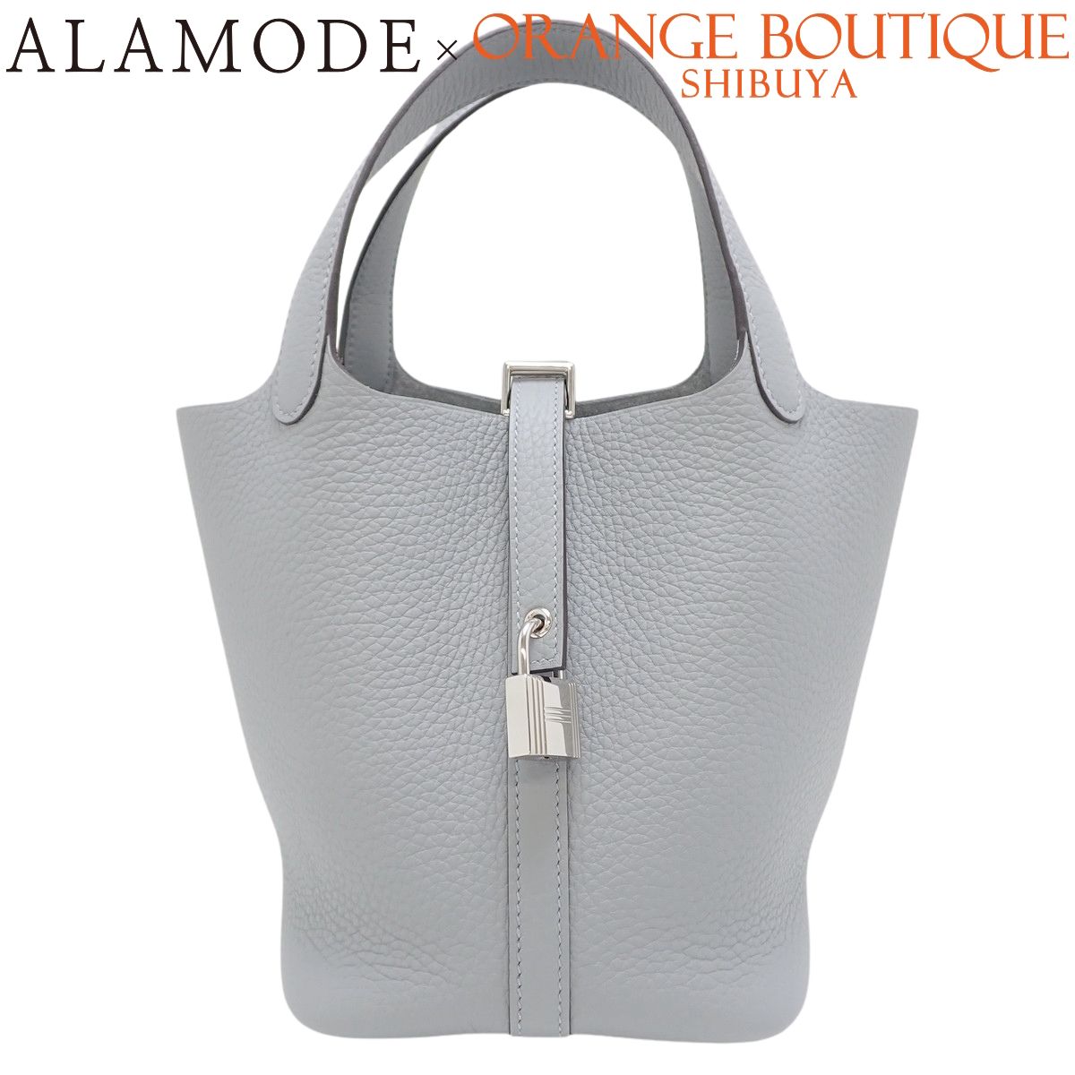 HERMES(エルメス) ピコタンロックPM グリパンタン グレー トリヨンクレマンス パラジウム金具 シルバー金具 K刻印 ハンドバッグ トートバッグ レディース 40802196439【アラモード】