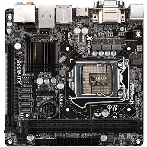 ASRock B85M-ITX LGA 1150 Intel B85 HDMI SATA 6Gb/s USB 3.0 Mini ITX Intel Motherboard